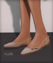 Line pointy flats - nude