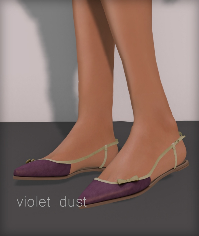Line pointy flats - violet dust